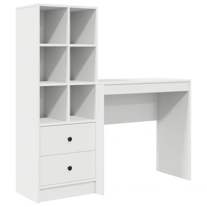 Biurko z szufladą 2 pcs Biały
