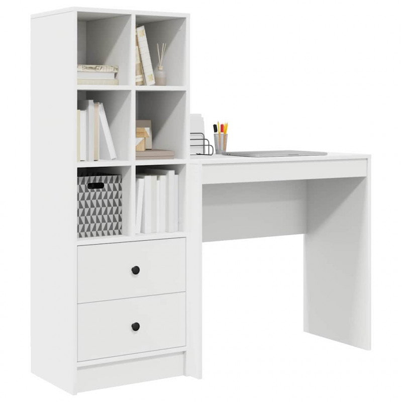 Biurko z szufladą 2 pcs Biały