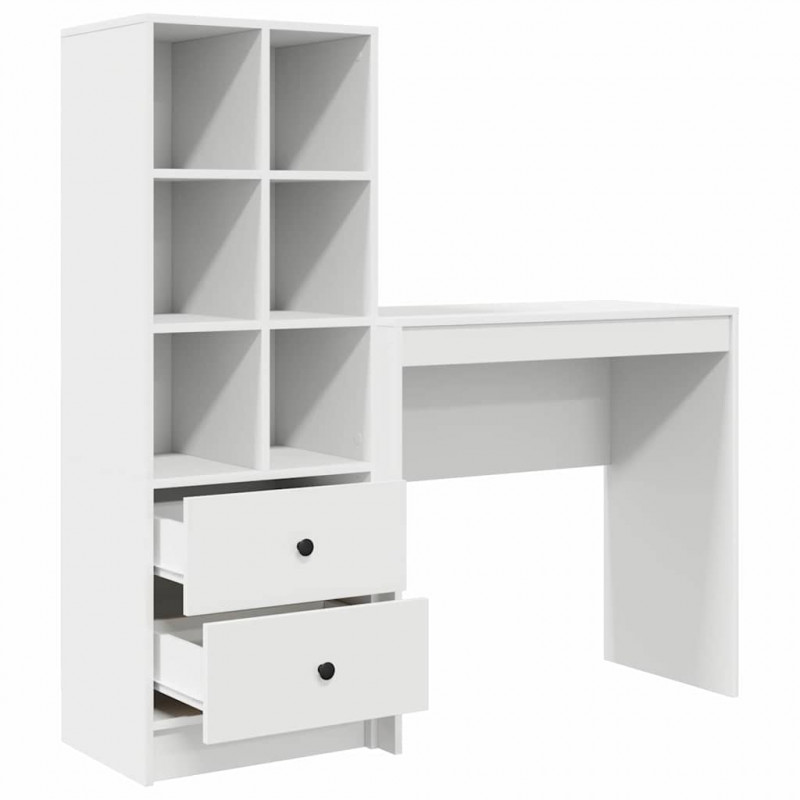 Biurko z szufladą 2 pcs Biały