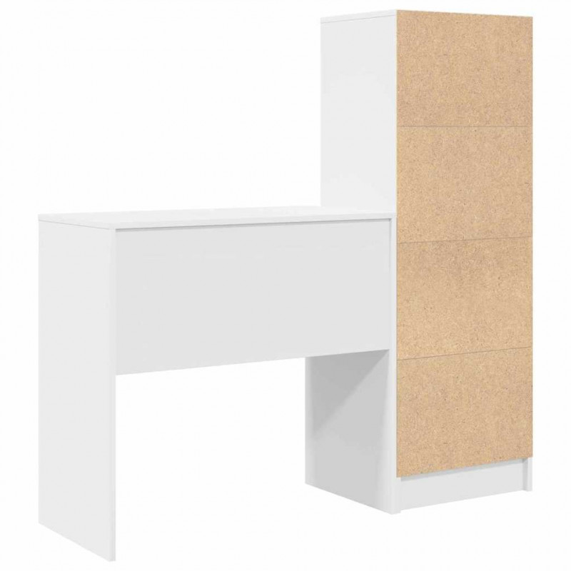 Biurko z szufladą 2 pcs Biały