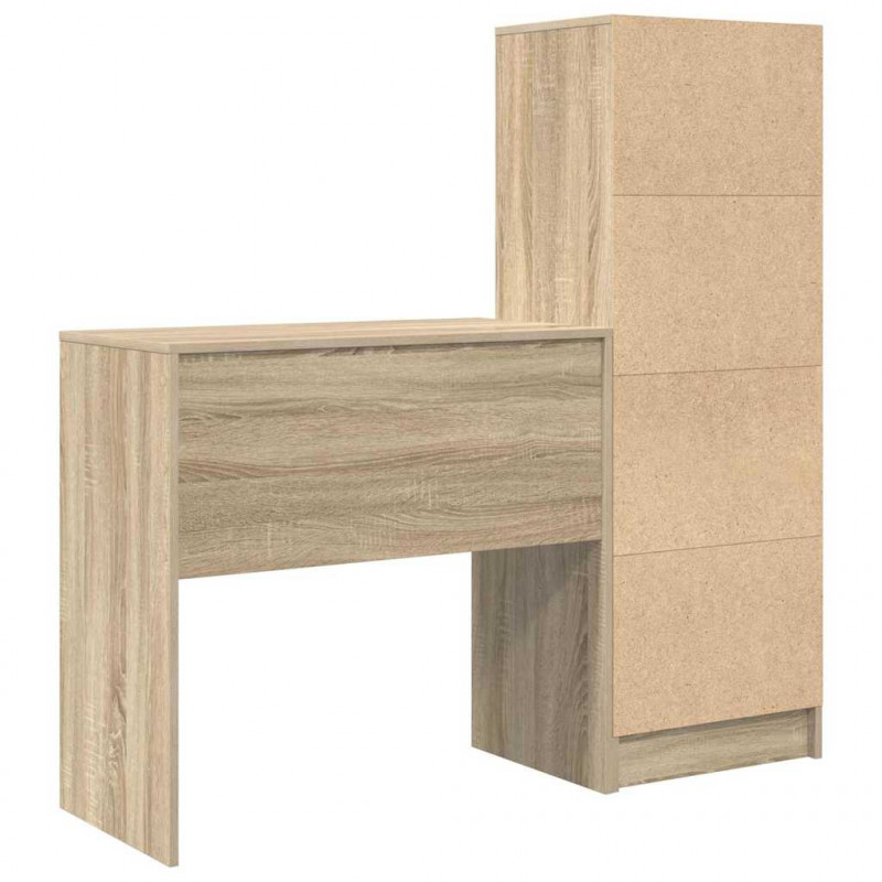 Biurko z szufladą 2 pcs Dąb Sonoma