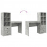 Biurko z szufladą 2 pcs Betonowy szary