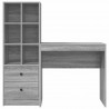 Biurko z szufladą 2 pcs Szary Sonoma