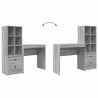 Biurko z szufladą 2 pcs Szary Sonoma