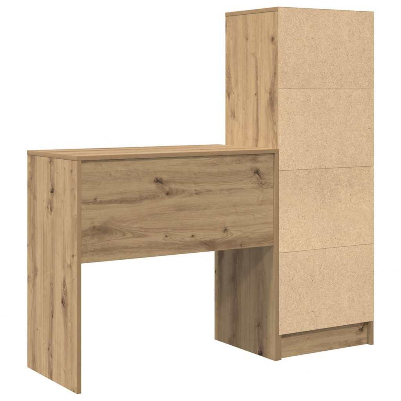 Biurko z szufladą 2 pcs Dąb rzemieślniczy