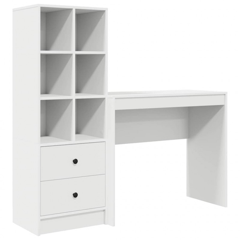 Biurko z szufladą 2 pcs Biały