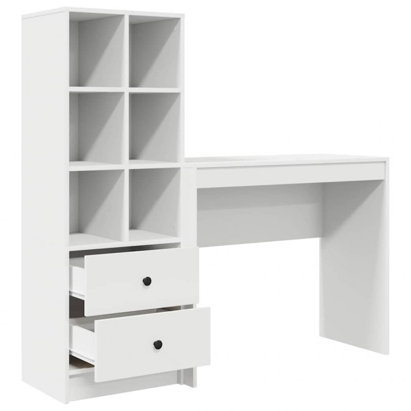 Biurko z szufladą 2 pcs Biały
