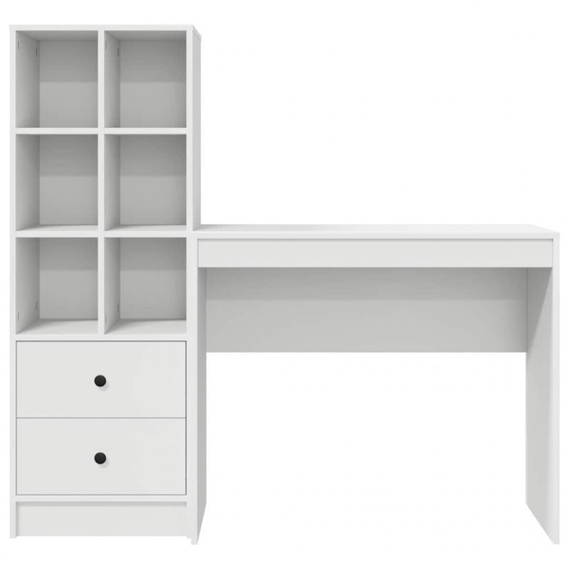 Biurko z szufladą 2 pcs Biały