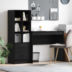 Biurko z szufladą 2 pcs Czarny Dąb