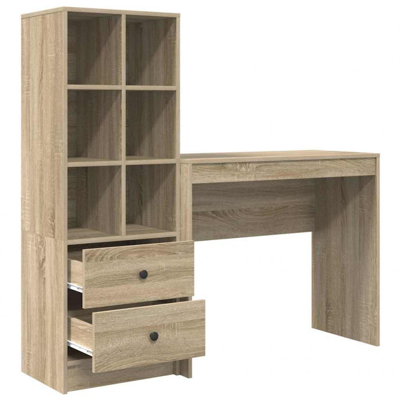 Biurko z szufladą 2 pcs Dąb Sonoma
