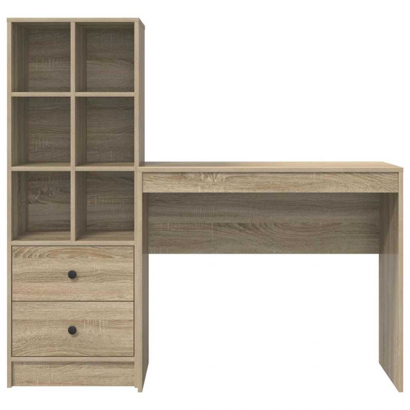 Biurko z szufladą 2 pcs Dąb Sonoma