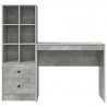 Biurko z szufladą 2 pcs Betonowy szary