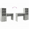 Biurko z szufladą 2 pcs Betonowy szary