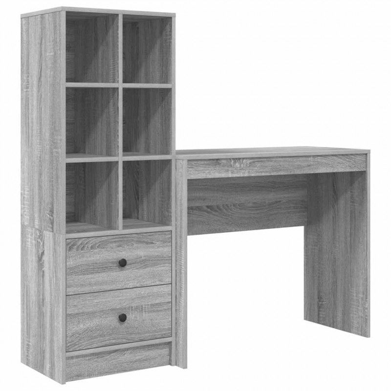 Biurko z szufladą 2 pcs Szary Sonoma
