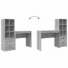 Biurko z szufladą 2 pcs Szary Sonoma