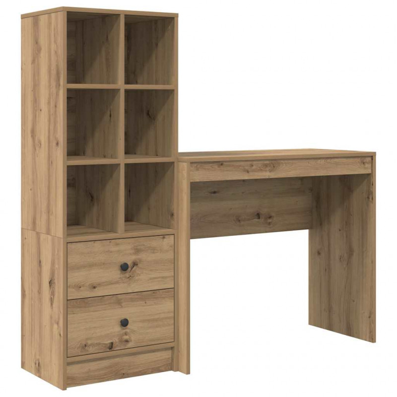 Biurko z szufladą 2 pcs Dąb rzemieślniczy