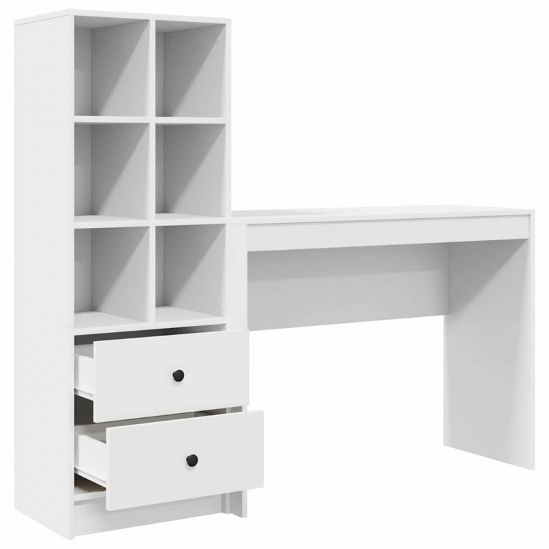 Biurko z szufladą 2 pcs Biały
