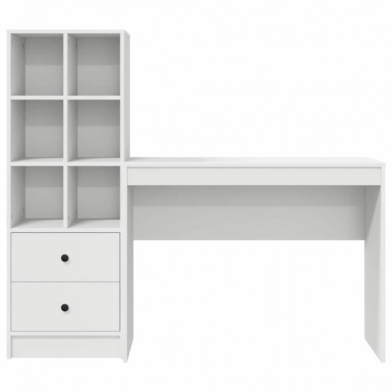 Biurko z szufladą 2 pcs Biały
