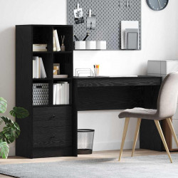 Biurko z szufladą 2 pcs Czarny Dąb