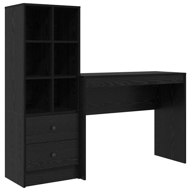 Biurko z szufladą 2 pcs Czarny Dąb