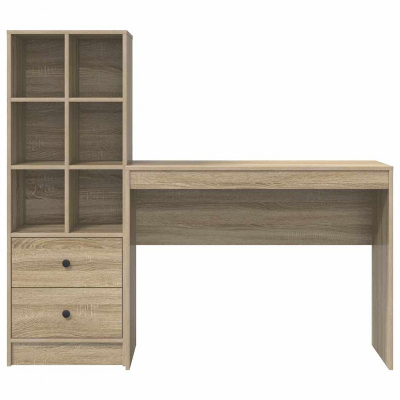 Biurko z szufladą 2 pcs Dąb Sonoma