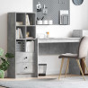 Biurko z szufladą 2 pcs Betonowy szary