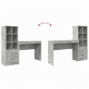 Biurko z szufladą 2 pcs Betonowy szary