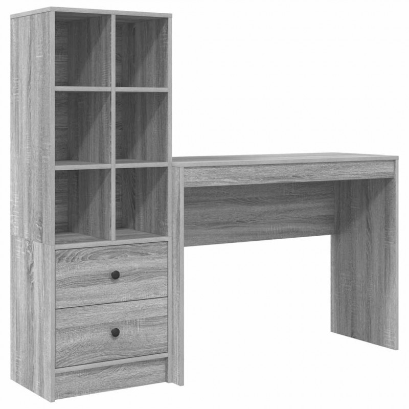 Biurko z szufladą 2 pcs Szary Sonoma