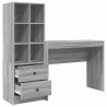Biurko z szufladą 2 pcs Szary Sonoma