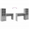 Biurko z szufladą 2 pcs Szary Sonoma
