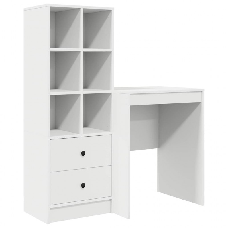 Biurko z szufladą 2 pcs Biały