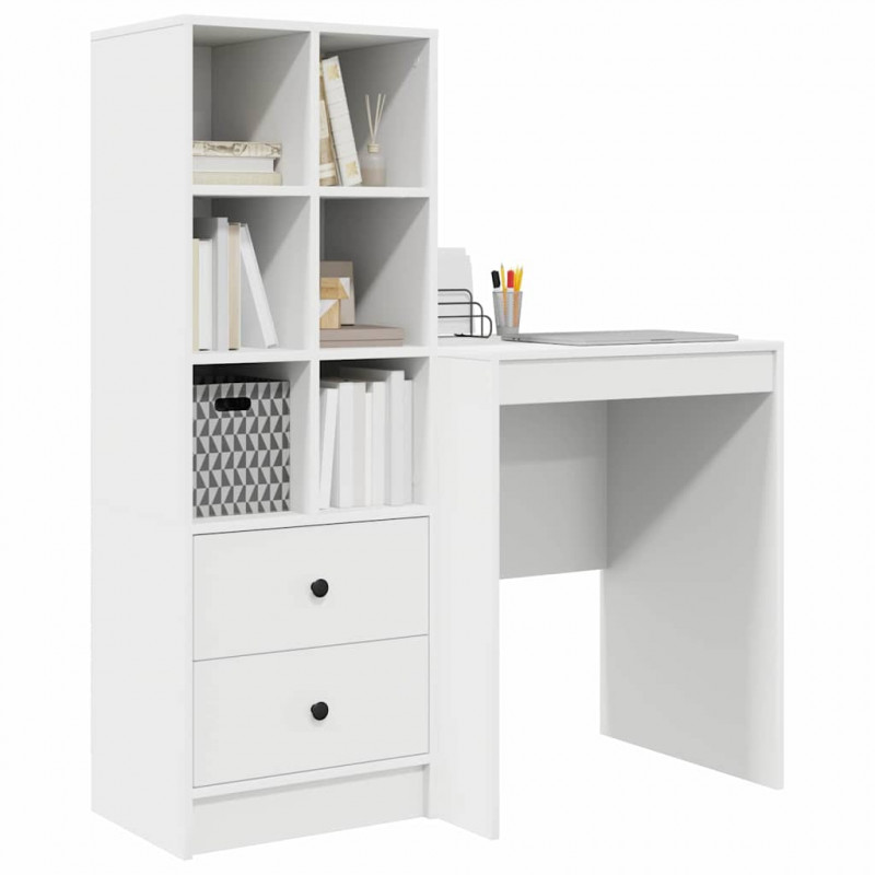Biurko z szufladą 2 pcs Biały