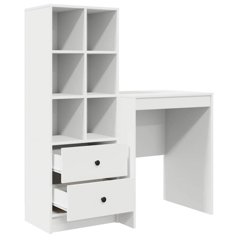 Biurko z szufladą 2 pcs Biały