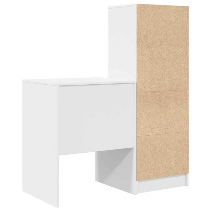 Biurko z szufladą 2 pcs Biały