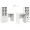 Biurko z szufladą 2 pcs Biały