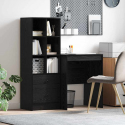 Biurko z szufladą 2 pcs Czarny Dąb