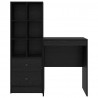 Biurko z szufladą 2 pcs Czarny Dąb