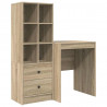 Biurko z szufladą 2 pcs Dąb Sonoma