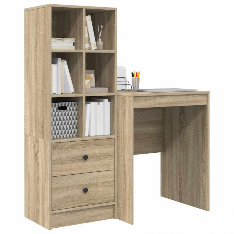Biurko z szufladą 2 pcs Dąb Sonoma