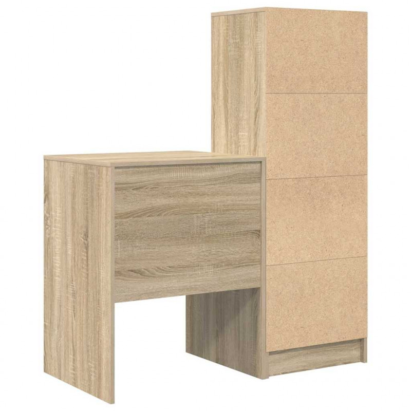 Biurko z szufladą 2 pcs Dąb Sonoma
