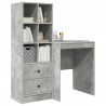 Biurko z szufladą 2 pcs Betonowy szary