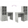 Biurko z szufladą 2 pcs Betonowy szary
