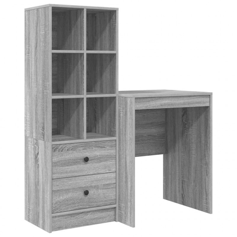 Biurko z szufladą 2 pcs Szary Sonoma