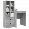 Biurko z szufladą 2 pcs Szary Sonoma