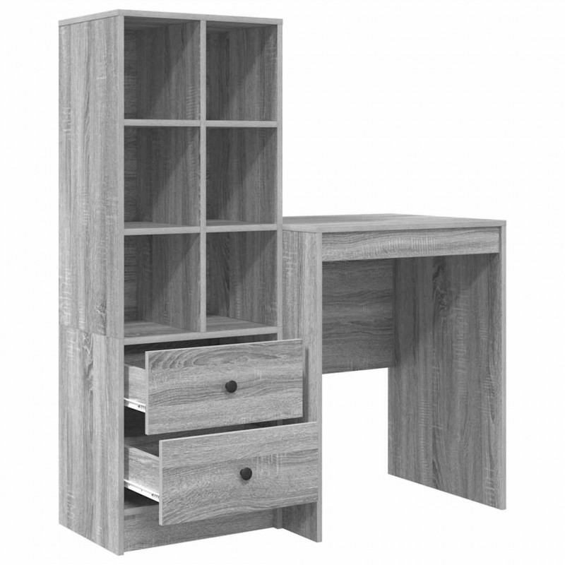 Biurko z szufladą 2 pcs Szary Sonoma