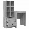 Biurko z szufladą 2 pcs Szary Sonoma