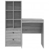Biurko z szufladą 2 pcs Szary Sonoma