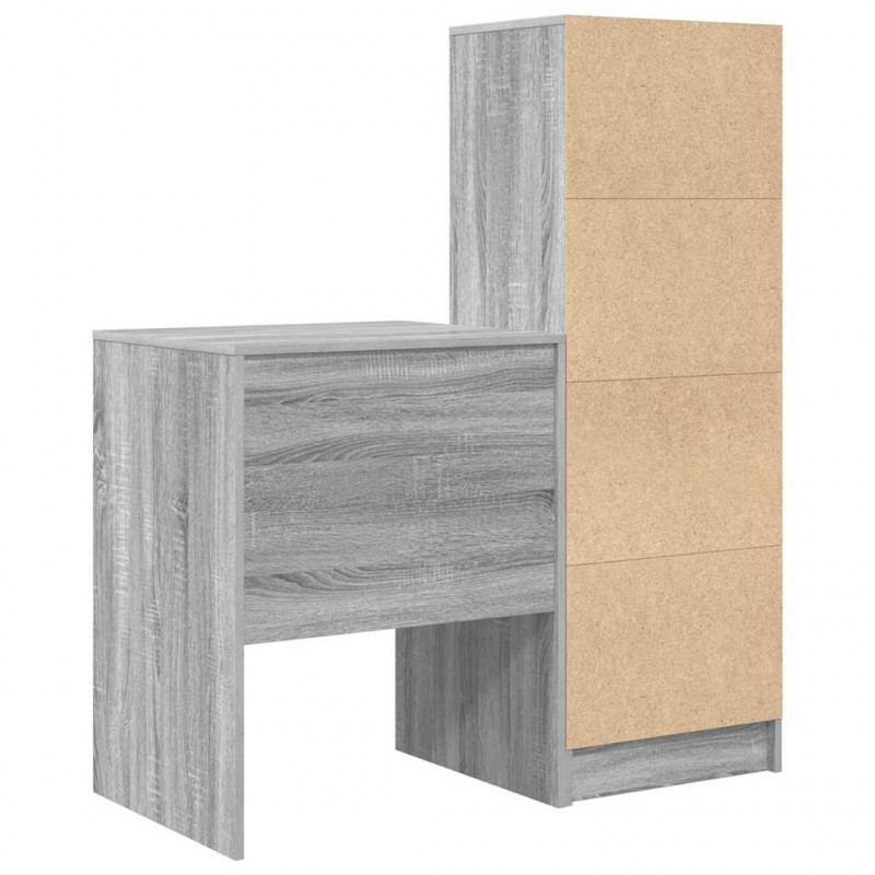 Biurko z szufladą 2 pcs Szary Sonoma