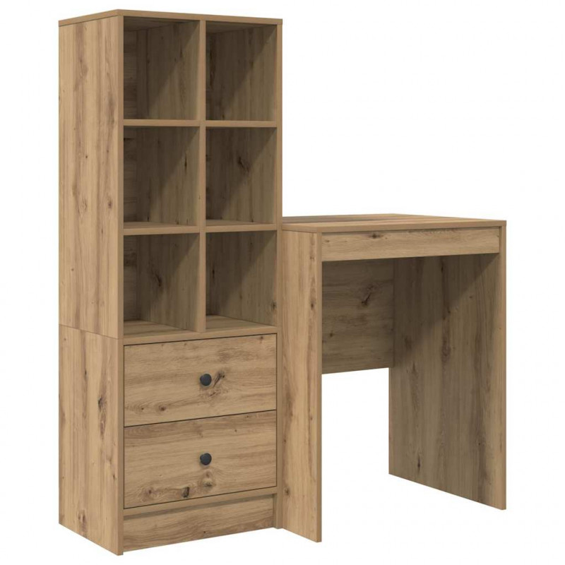 Biurko z szufladą 2 pcs Dąb rzemieślniczy
