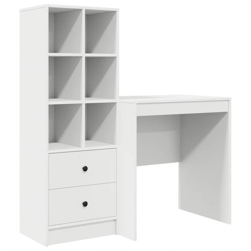 Biurko z szufladą 2 pcs Biały